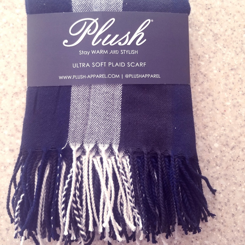 NEW Thick PLUSH Ultra Plaid Scarf